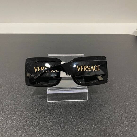 Versace Oversized Women's Black Spellout Sunglasses VE4496U (JB1385) - Picture 2 of 5